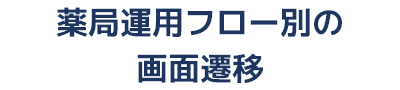 薬局運用フロー別の画面遷移