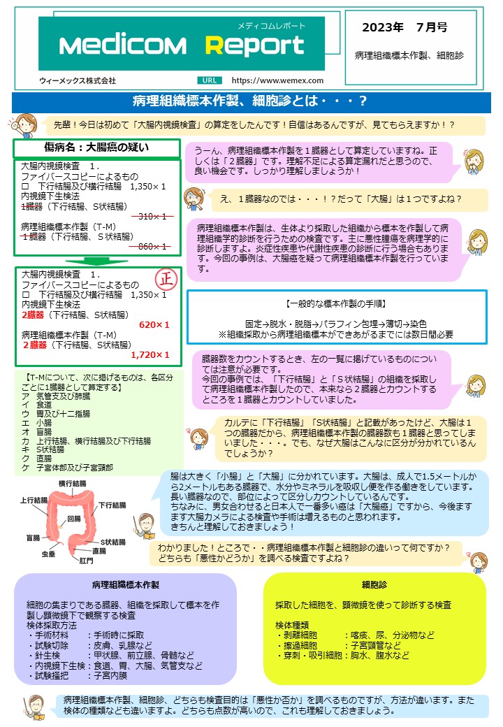 病理組織標本作製、細胞診